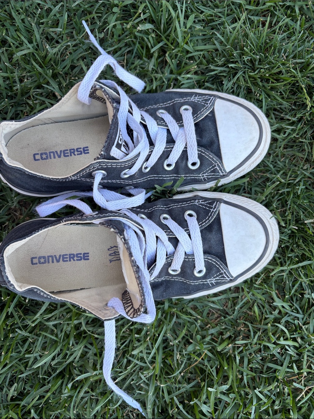 Converse Kids Black and White Low Top Sneakers